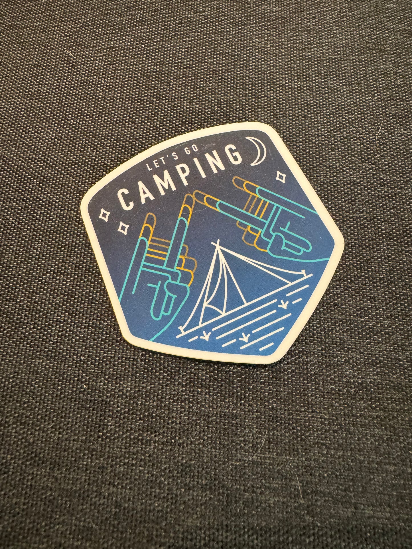 Let's Go Camping ASL Sticker